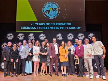 Callan Morrison at the Port Moody business excellence awards.