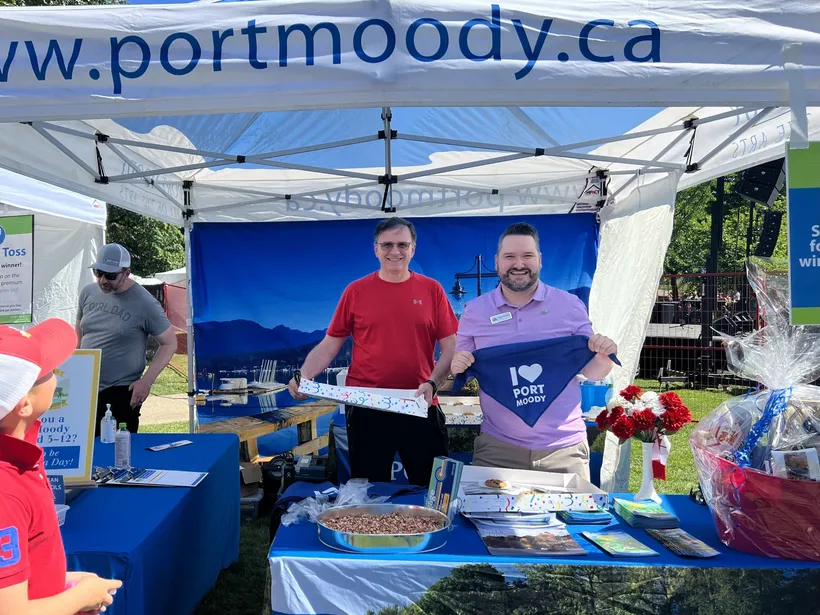 Callan Morrison volunteering at a Port Moody community event.