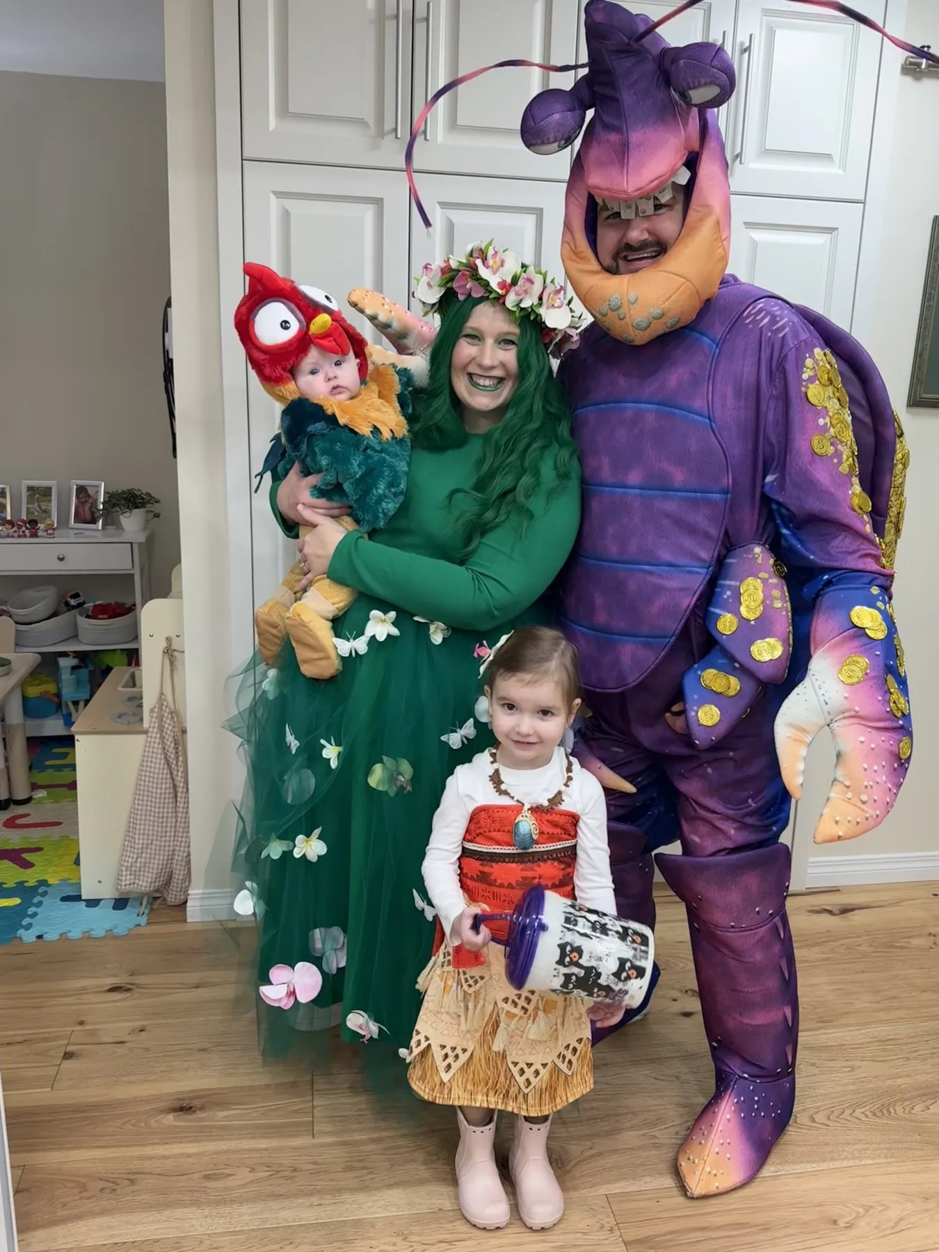 Callan Morrison and family in costume at a community event.