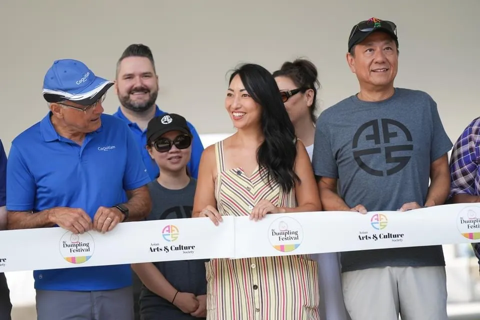 Callan Morrison at a Port Moody ribbon-cutting ceremony.