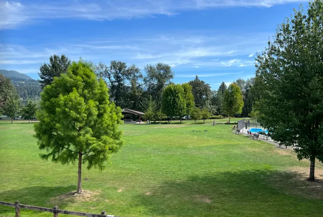An aerial view of Rocky Point Park in Port Moody.