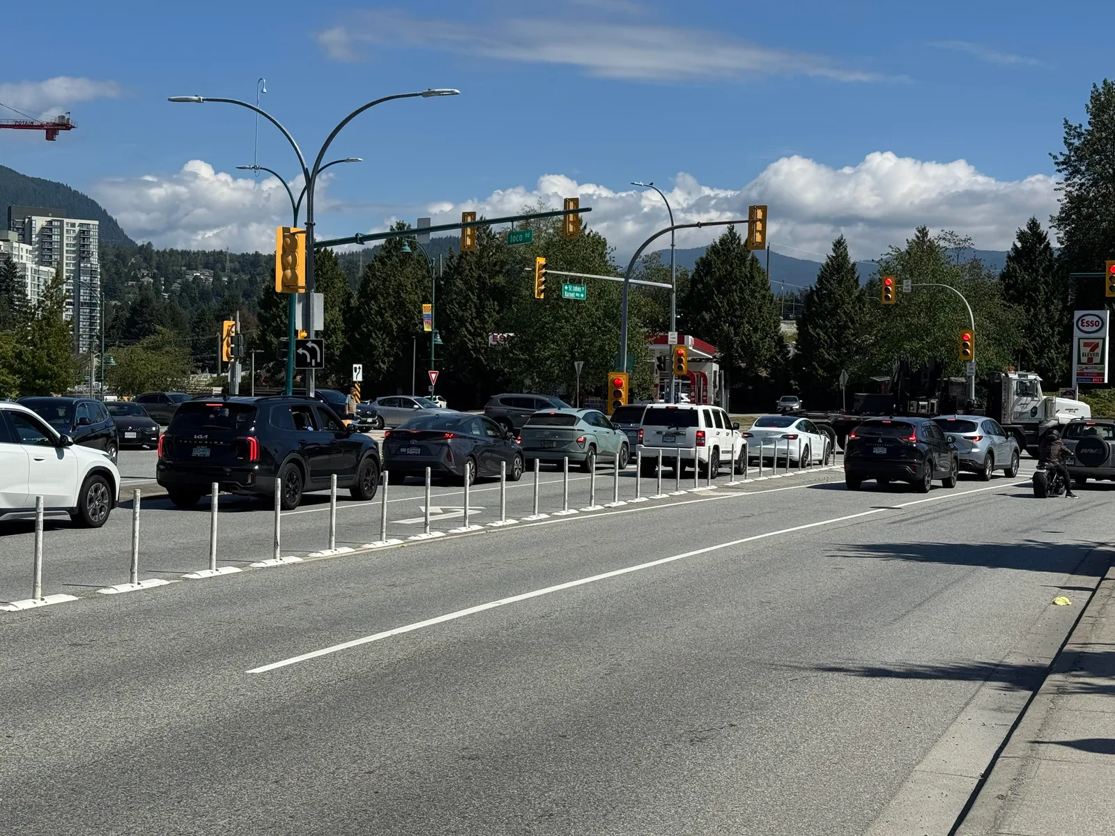 Traffic congestion on a Port Moody road corridor.